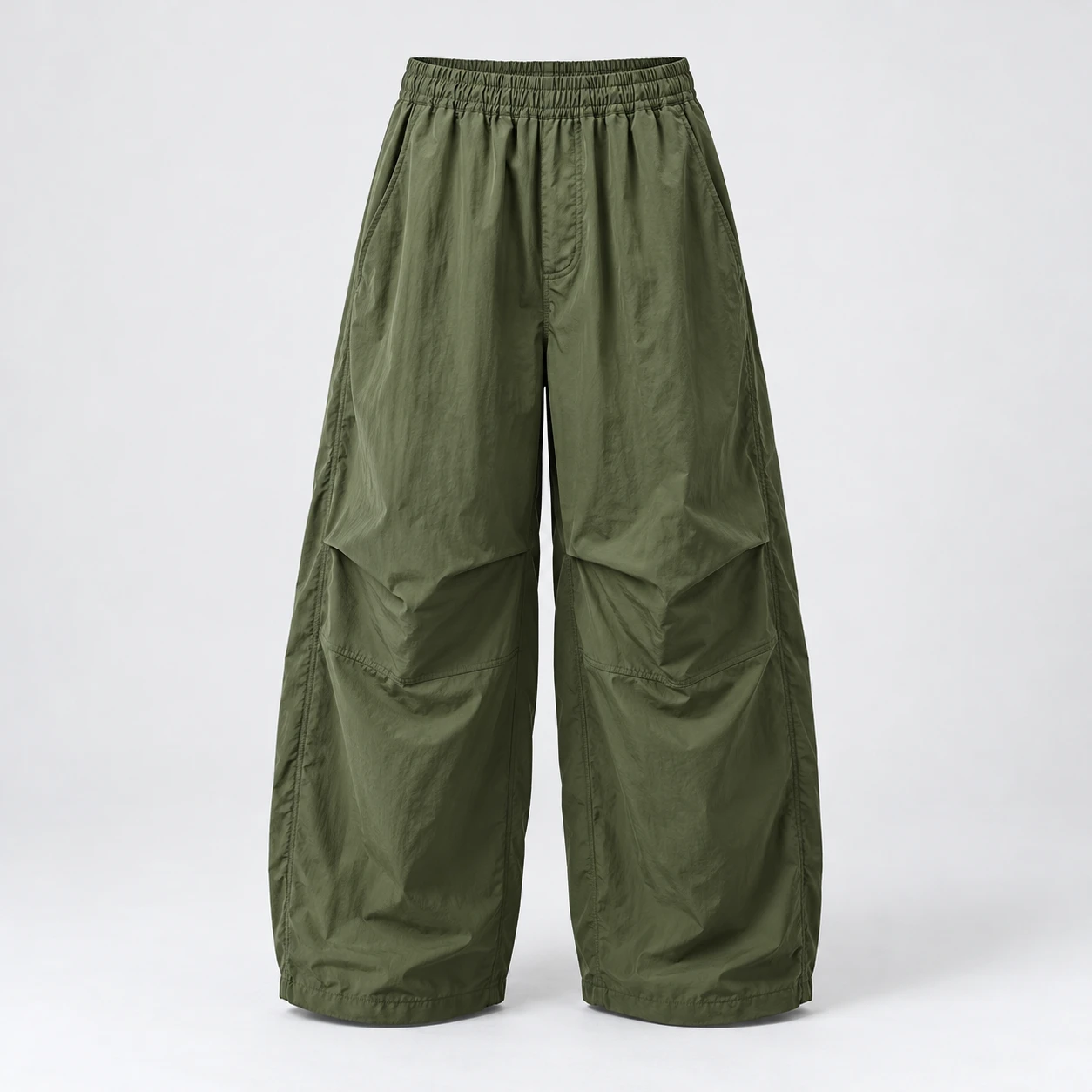 Canopy Wide-Leg Pants in Moss Green